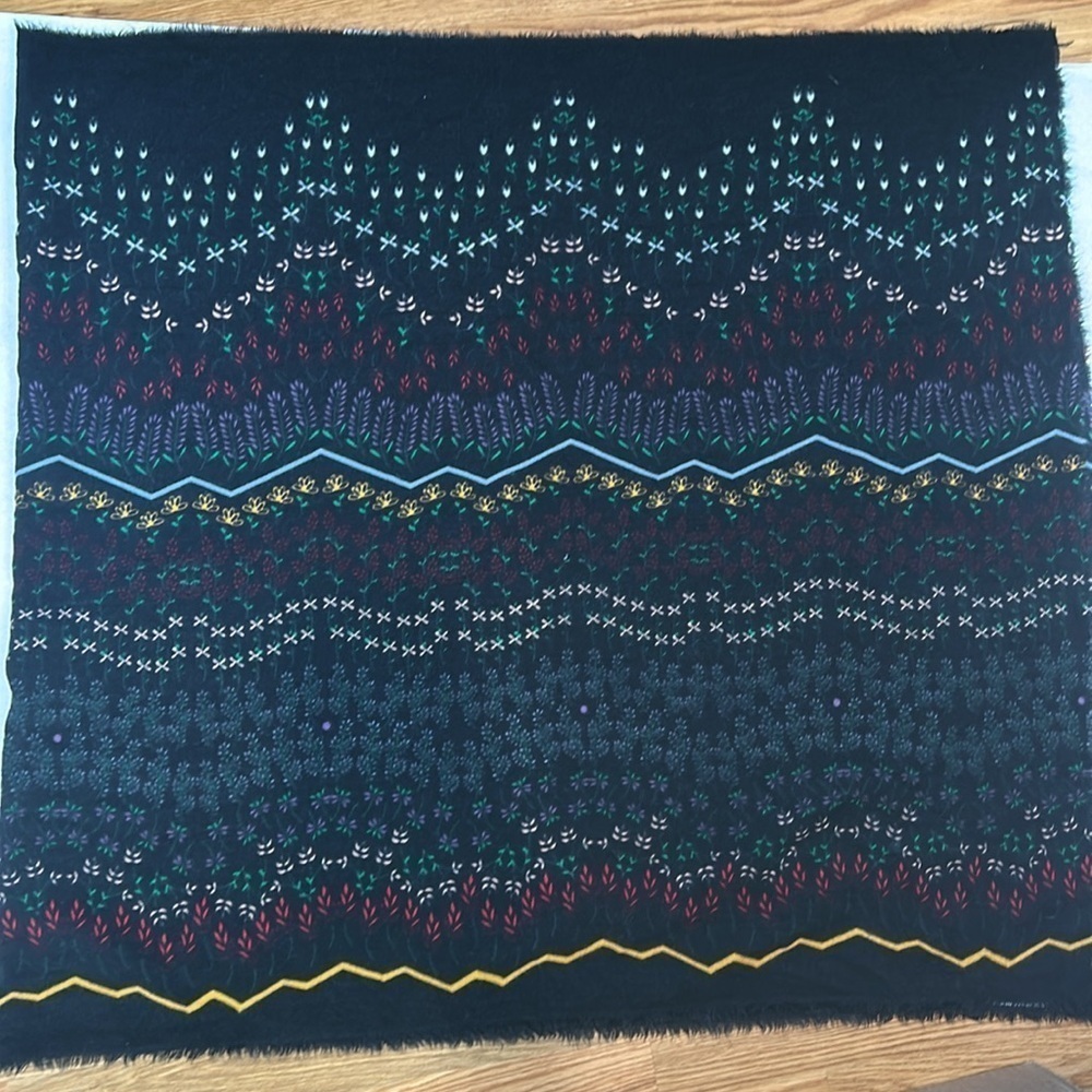 Zara Oversized dark meadow wildflower scarf / shawl multi new w tags